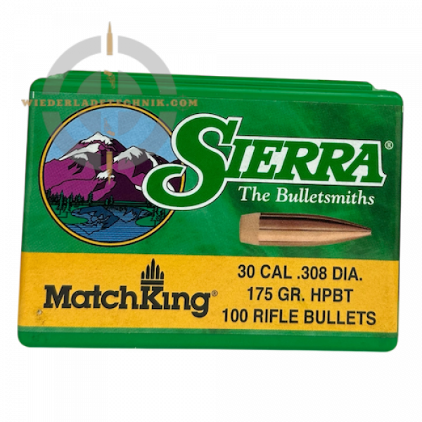 Wiederladetechnik - SIERRA 2275 MATCHKING® GESCHOSSE .30/.308 175GR ...